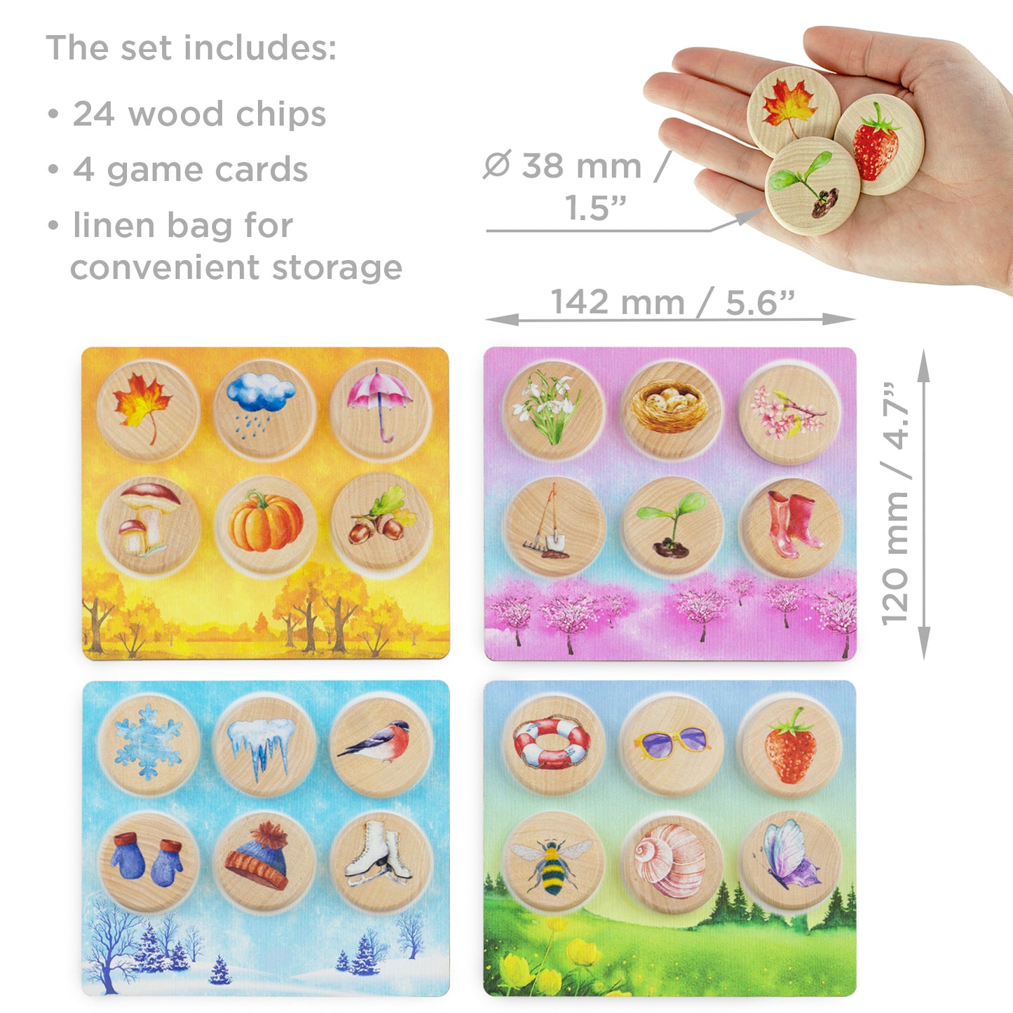 Bingo Game Seasons - 24 pcs