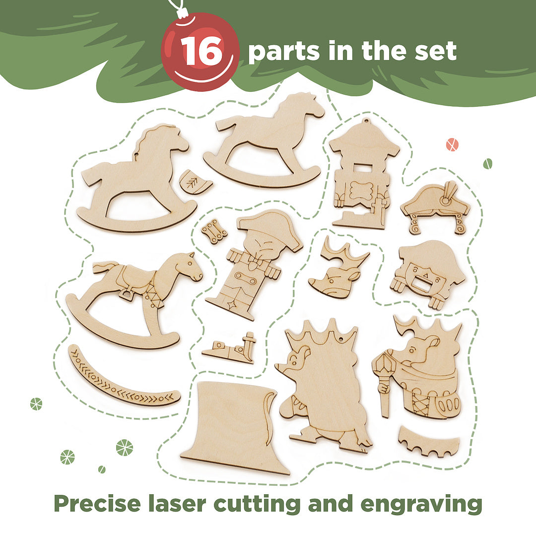 Wooden Figurines for Painting "Nutcracker"