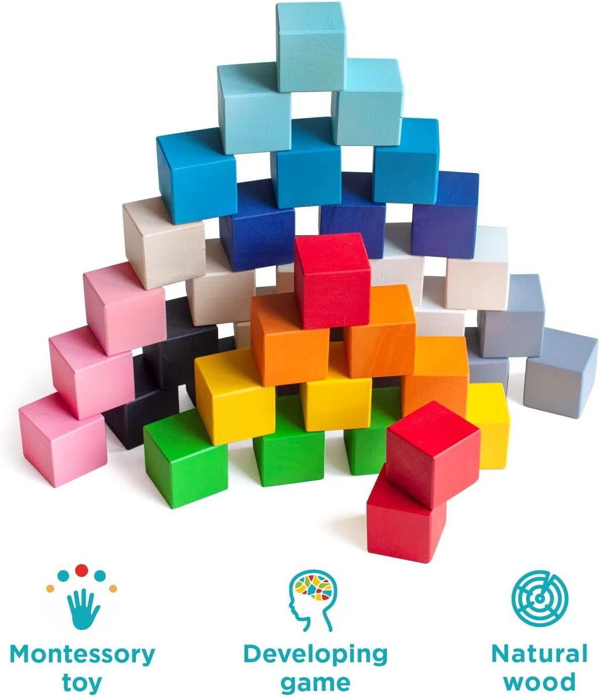 Colored Cubes 0.39 inch (3 cm)