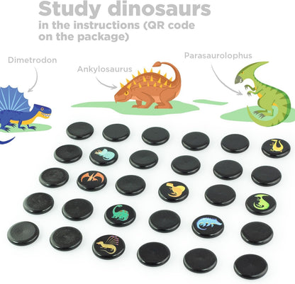 Ulanik Dinosaurs Matching Memory Game for Toddlers Age 3 + Year Old Wooden Board Games for Kids 4-8 Learning & Education
