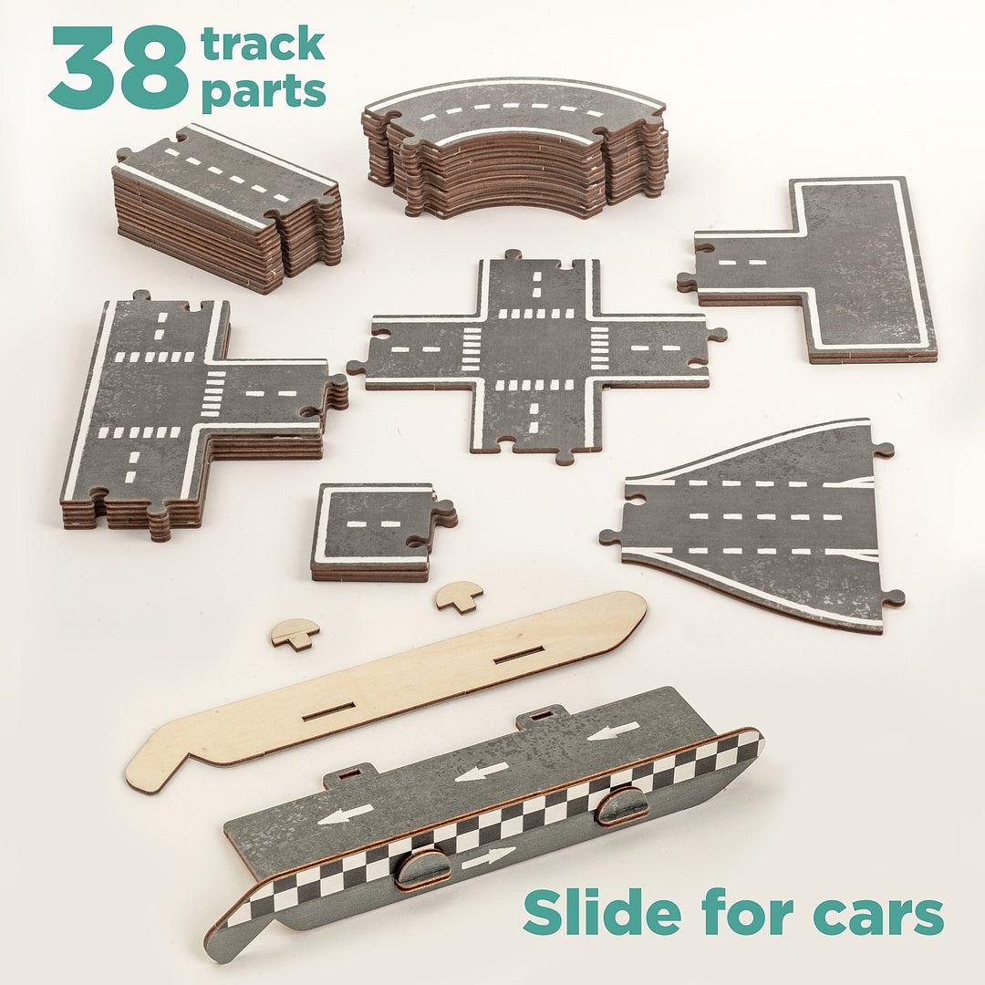 Puzzle road and garage