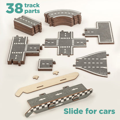 Puzzle road and garage