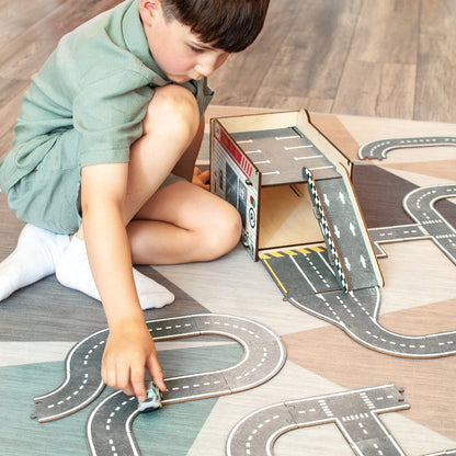 Puzzle road and garage