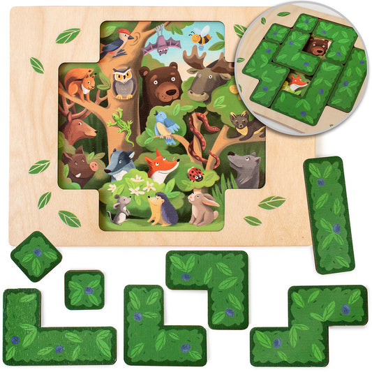 Wooden Tetris Puzzle - Who Found Whom