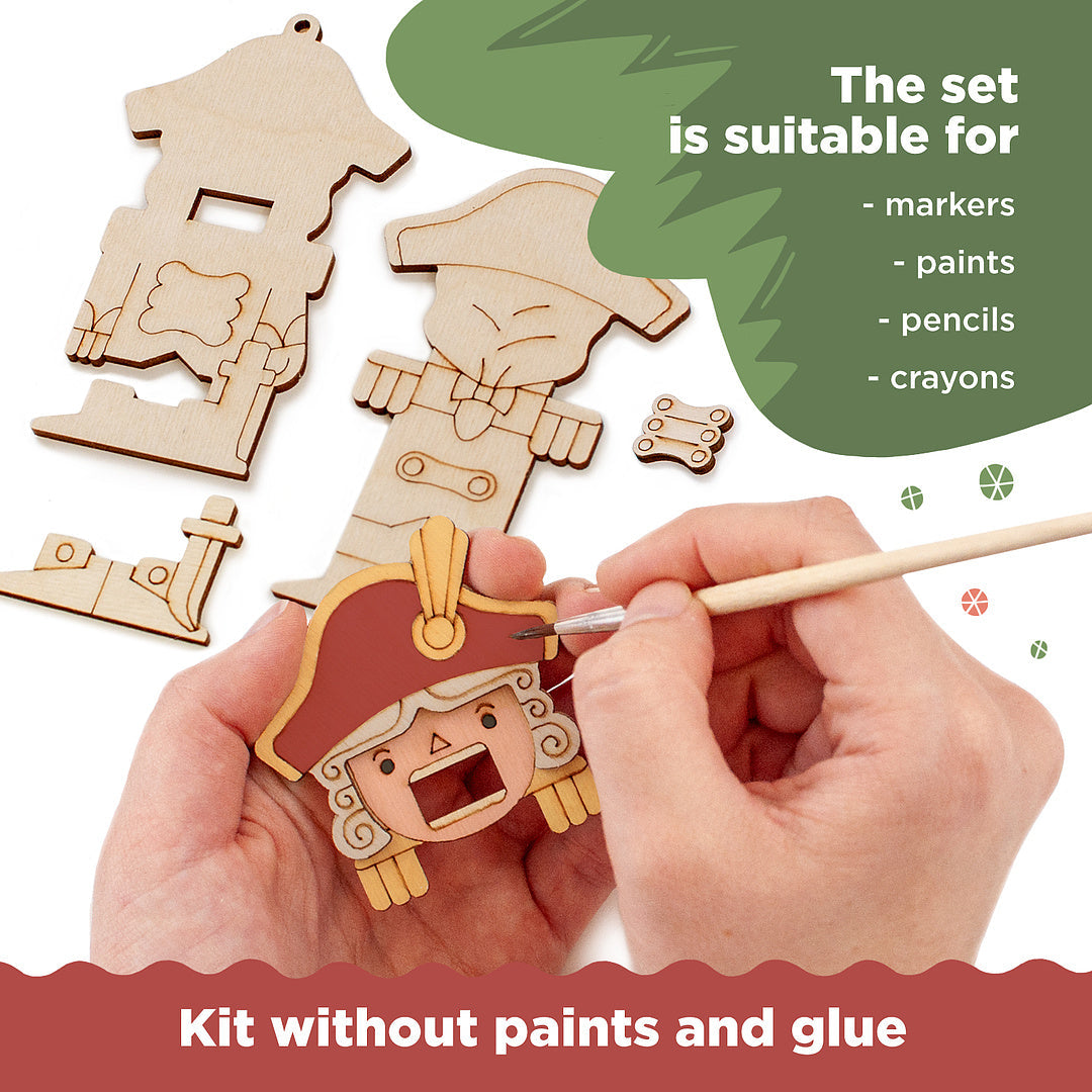 Wooden Figurines for Painting "Nutcracker"