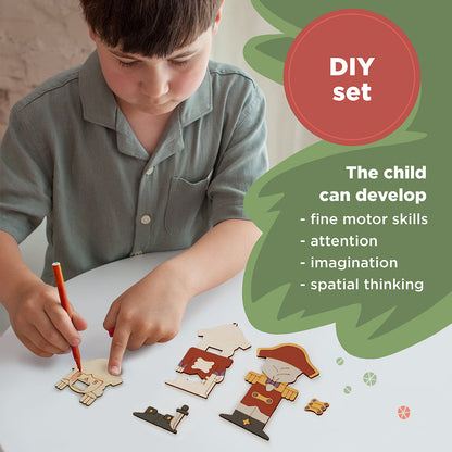 Wooden Figurines for Painting "Nutcracker"