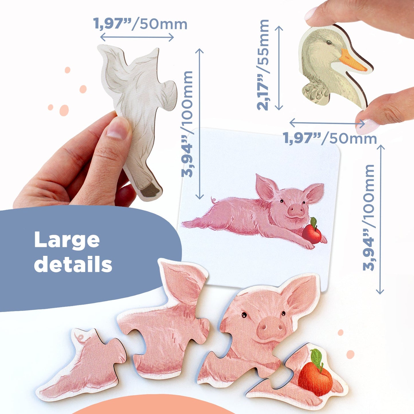 Wooden puzzle "Animals and Birds"