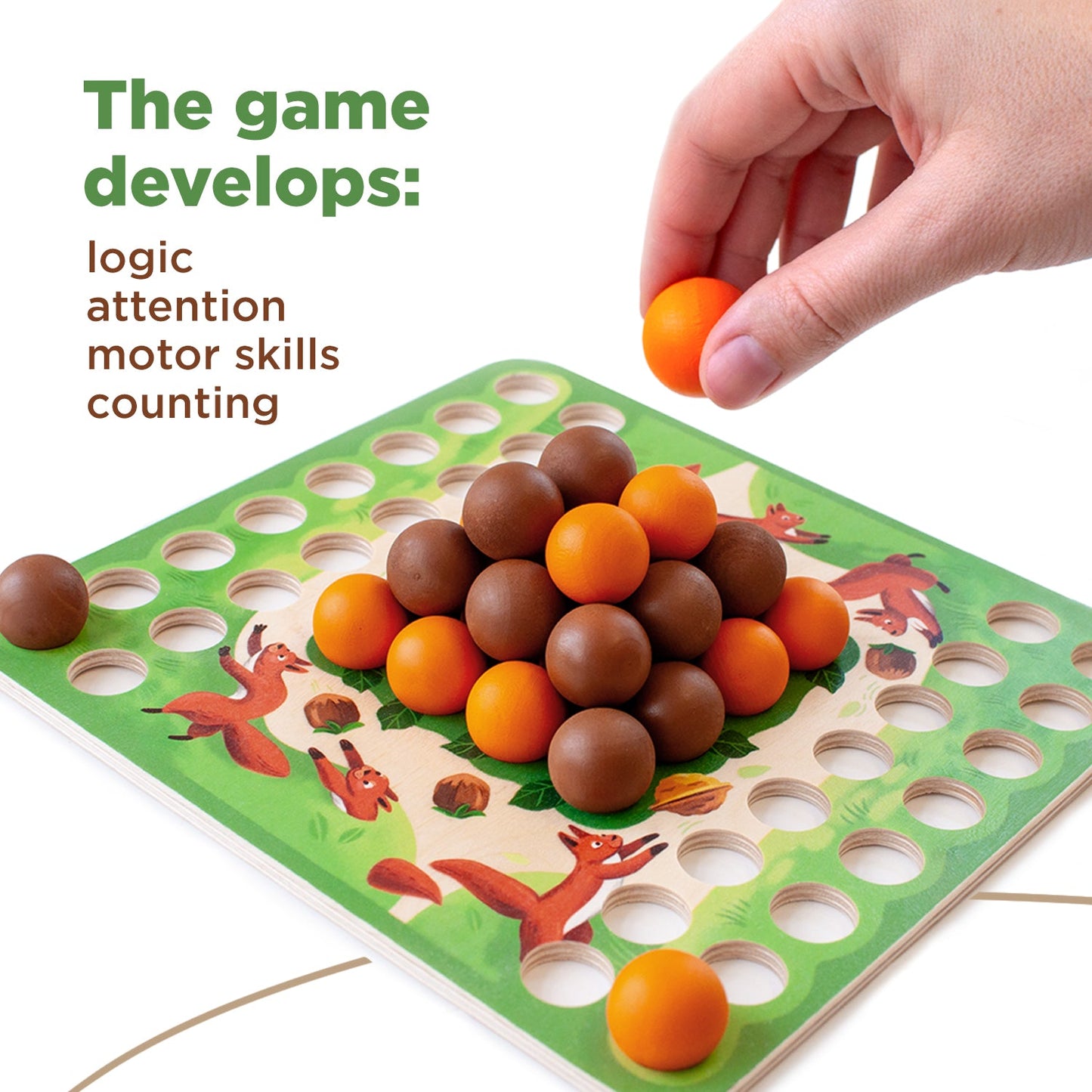 Wooden Board Game "Nimble squirrels"