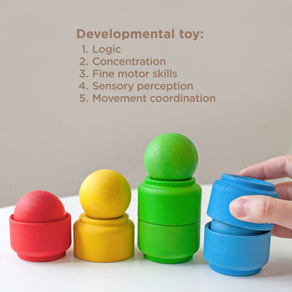 Balls in Nest Cups Starter Kit 4 Colors 1+