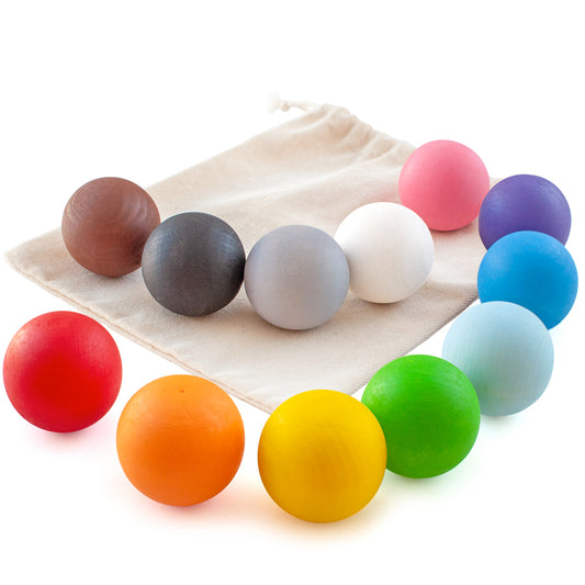 Replacement Wooden Balls for Balls in Cups 12 Colors 1+