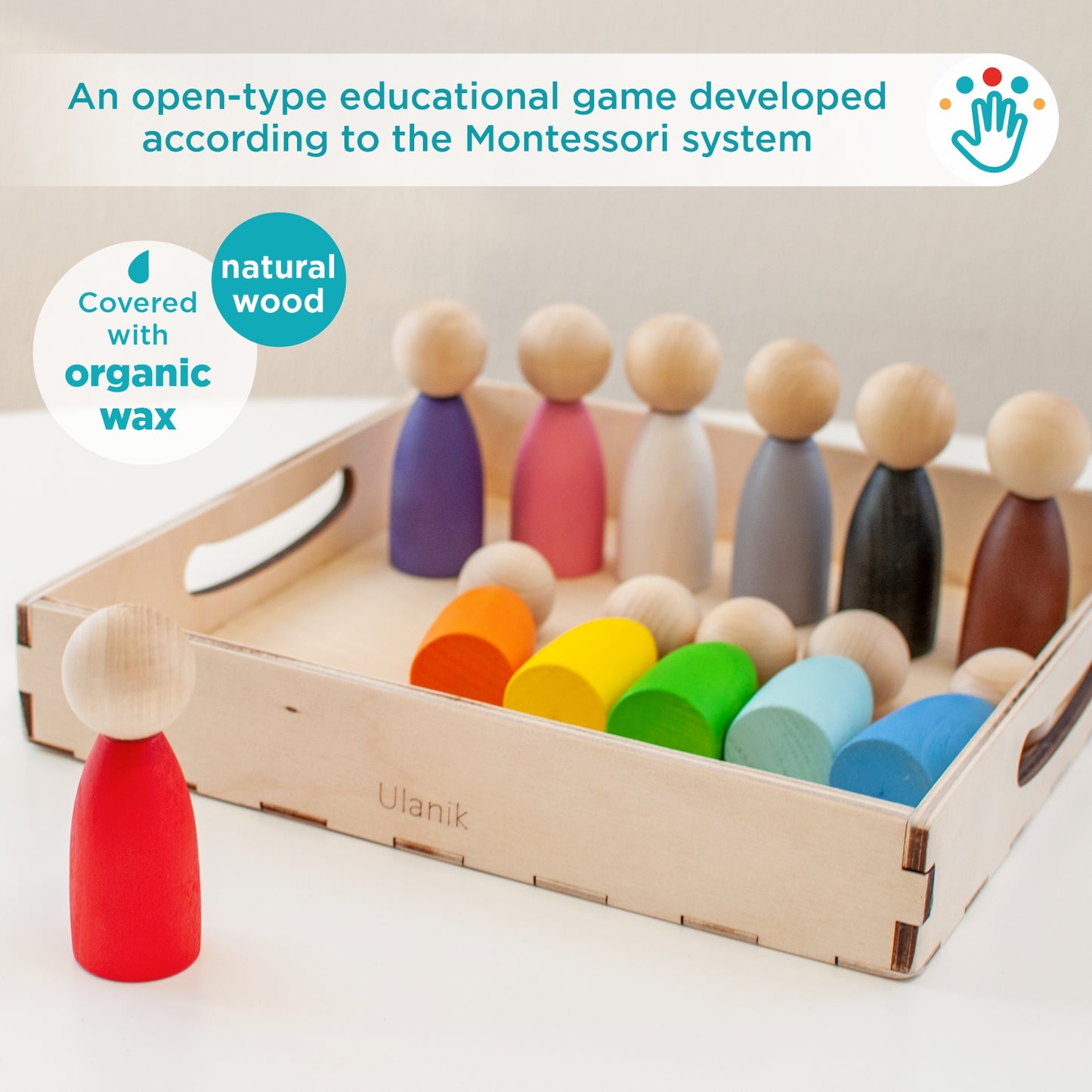 Peg Dolls 12 Colors 1+