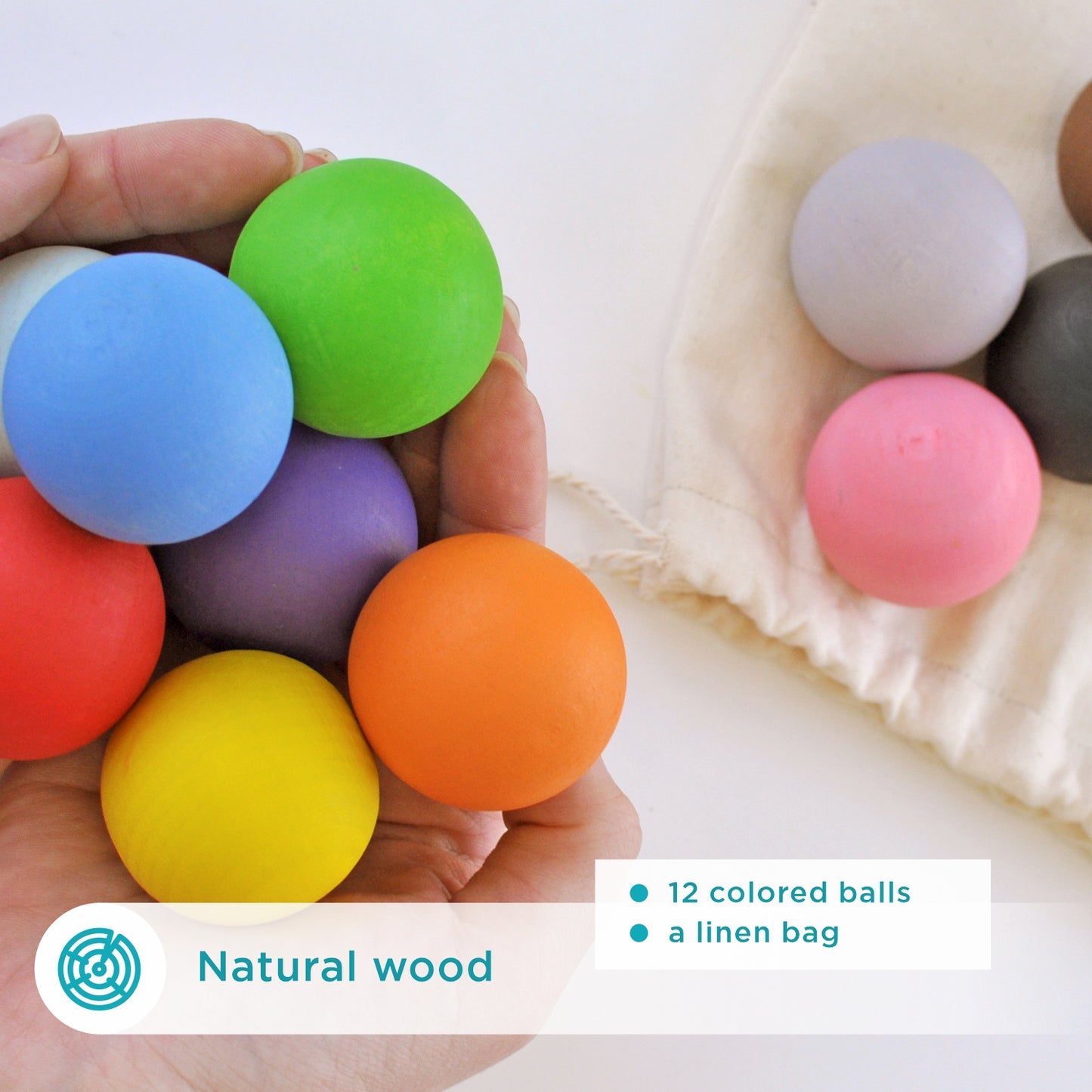Replacement Wooden Balls for Balls in Cups 12 Colors 1+