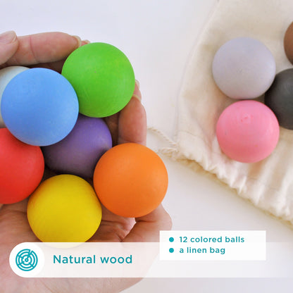 Replacement Wooden Balls for Balls in Cups 12 Colors 1+