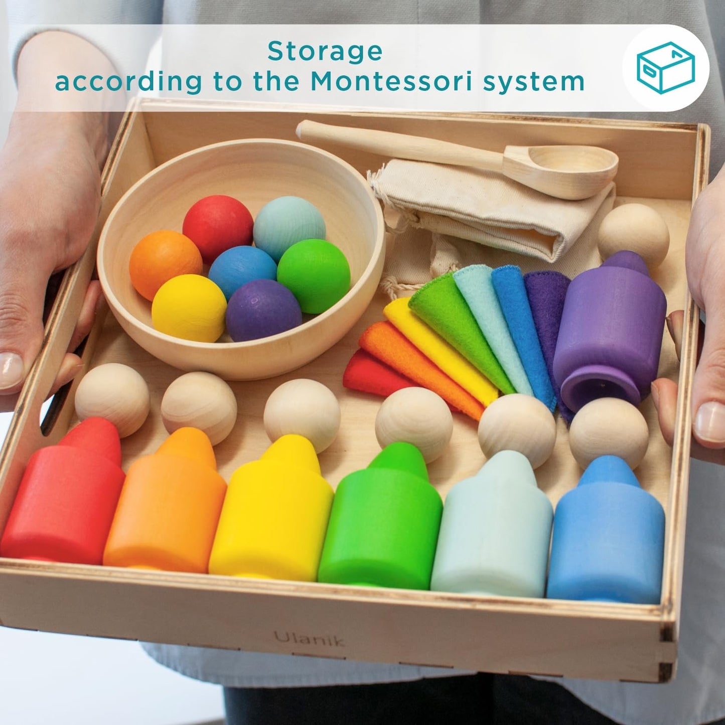 Rainbow Peg Dolls and Balls in Cups (2 Edition)