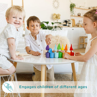 Rainbow Peg Dolls and Balls in Cups (2 Edition)