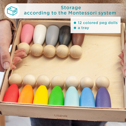 Peg Dolls 12 Colors 1+