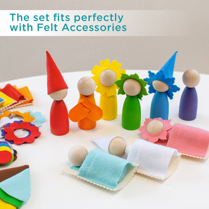 Peg Dolls 12 Colors 1+