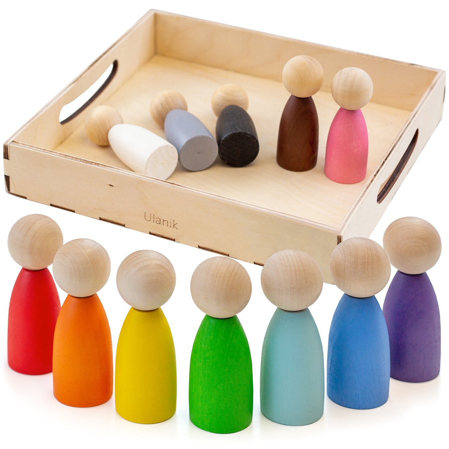 Peg Dolls 12 Colors 1+