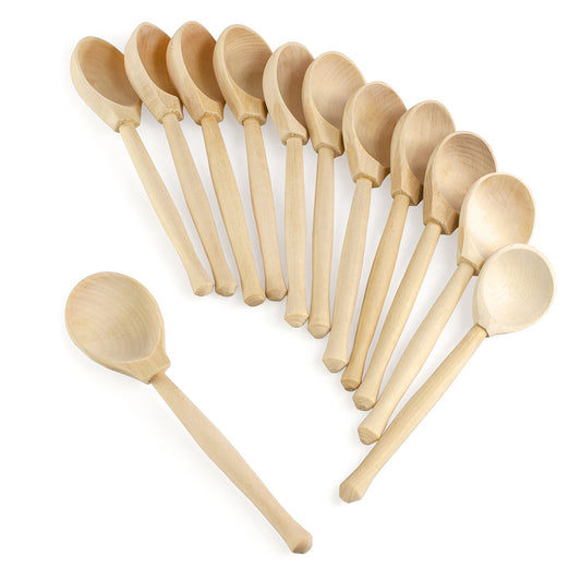 Ulanik Unfinished Wooden Spoons Toddler Montessori Toys for 3+ Fine Motor Toys for Scooping & DIY Crafts