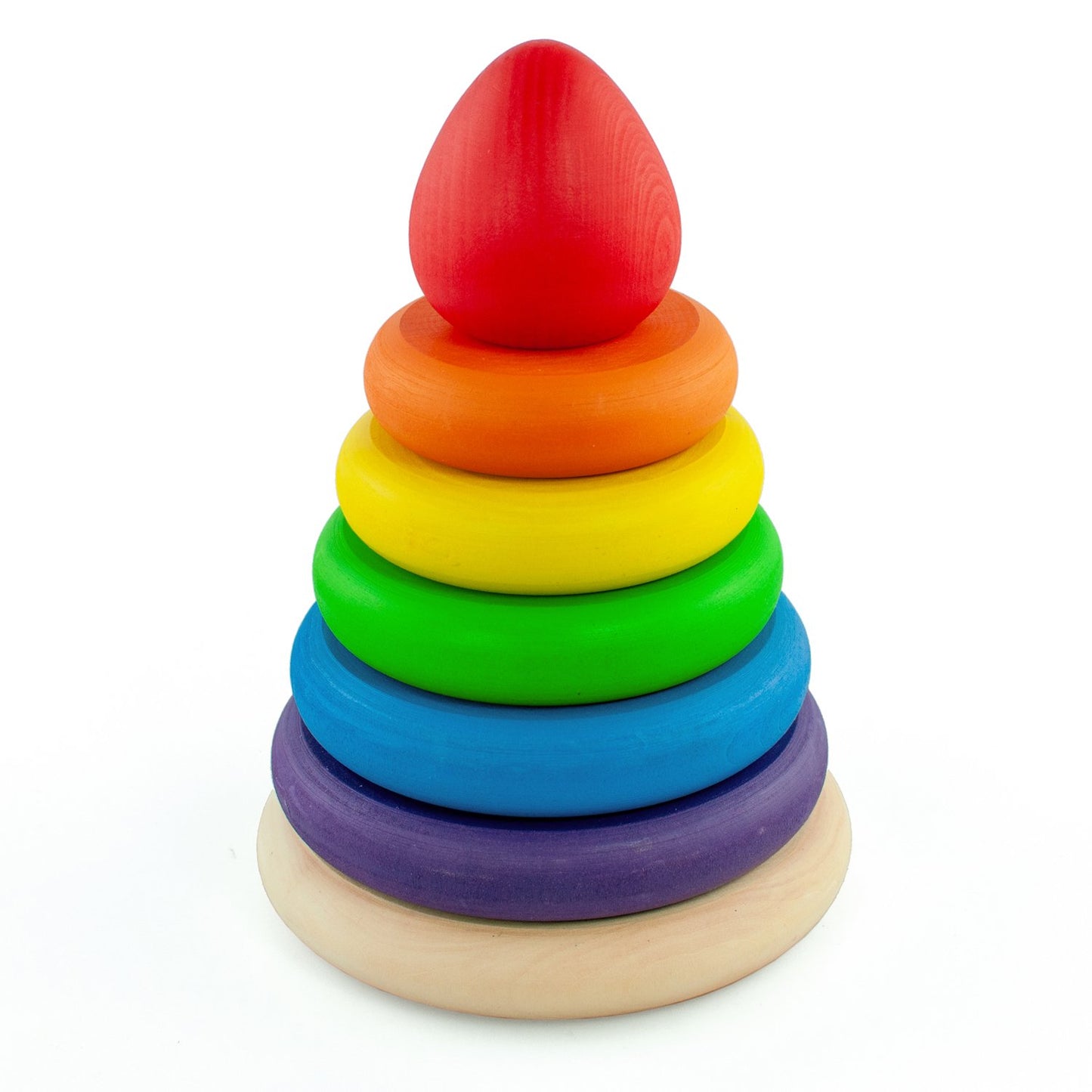 Ulanik Rings Stacker Toddler Montessori Toys for 1 Year Old + Wooden Stacking Rings Rainbow Stacker Game for Color and Size Sorting